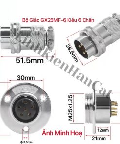 Bộ Giắc GX25MF-6 Kiểu 6 Chân