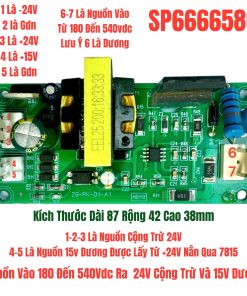 Nguồn Vào 180 Đến 540Vdc Ra 24V Cộng Trừ Và 15V Dương