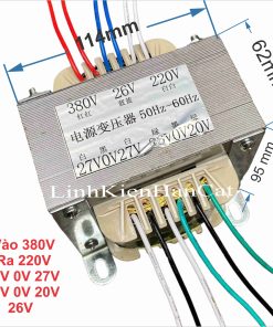 Biến Áp Nguồn Vào 380V Ra 220V - 27V 0V 27V - 20V 0V 20V - 26V