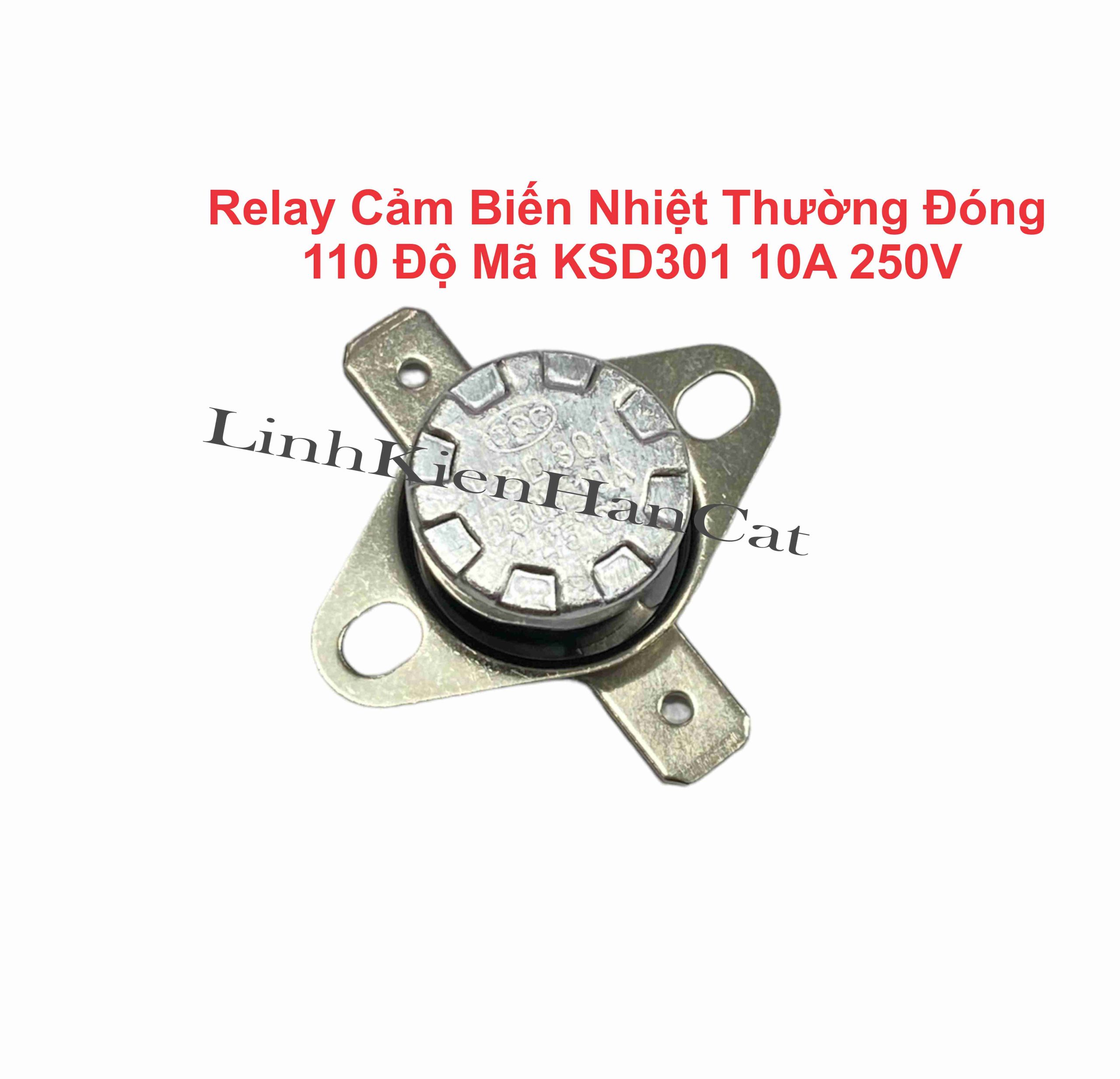 Relay Cảm Biến Nhiệt Thường Đóng 110 Độ Mã KSD301 10A 250V