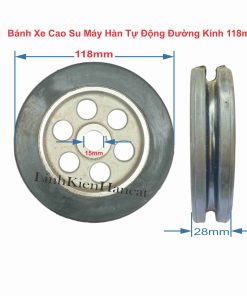 Bánh Xe Cao Su Máy Hàn Tự Động Đường Kính 118mm