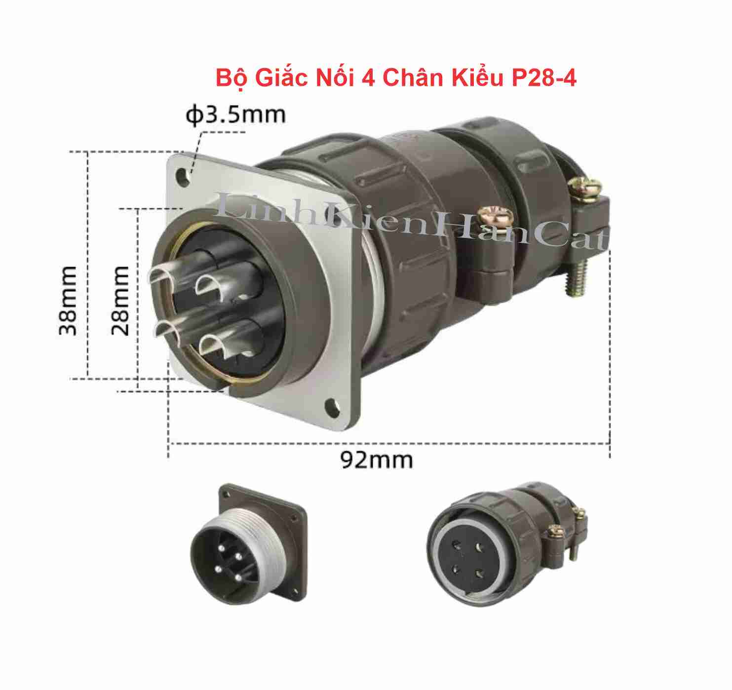 Bộ Giắc Nối 4 Chân Kiểu P28-4