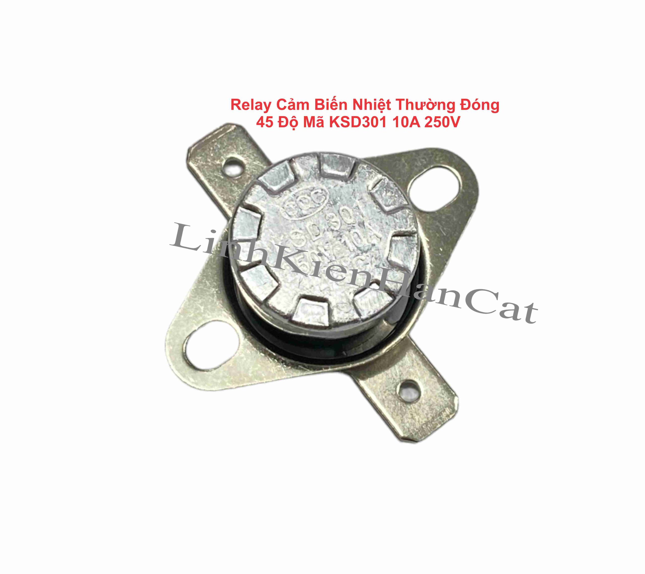 Relay Cảm Biến Nhiệt Thường Đóng 45 Độ Mã KSD301 10A 250V
