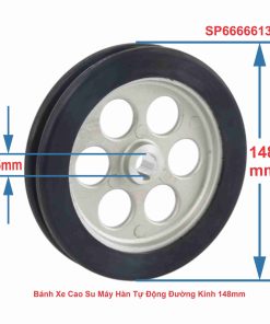 Bánh Xe Cao Su Máy Hàn Tự Động Đường Kính 148mm