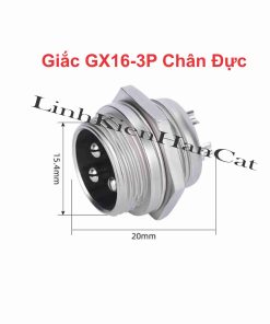 Giắc GX16-3P Chân Đực
