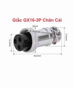Giắc GX16-3P Chân Cái