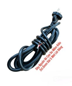 Dây Nguồn Vỏ Cao Su Mềm Kiểu 2x1.0mm Dài 5 Mét Lõi Đồng