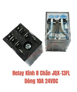 Relay Kính 8 Chân JQX-13FL Dòng 10A 24VDC