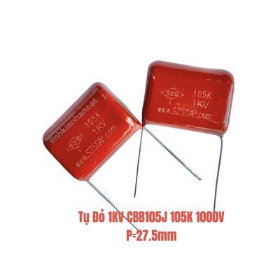 Tụ Đỏ 1KV CBB105J 105K 1000V P=27.5mm