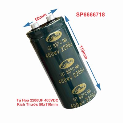 Tụ Hoá 2200UF 400VDC Tháo Máy 50x110mm