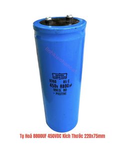 Tụ Hoá 8800UF 450VDC Kích Thước 220x75mm
