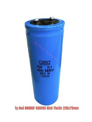 Tụ Hoá 8800UF 450VDC Kích Thước 220x75mm