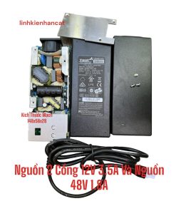 Nguồn 2 Cổng 12V 3.5A Và Nguồn 48V 1.8ANguồn 2 đầu 1 đầu là 12v và 1 đầu là 48v tức là có 4 dây ra