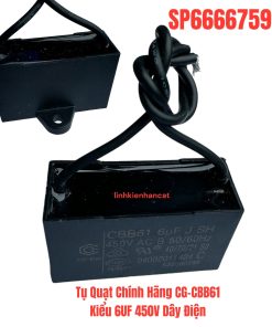 Tụ Quạt Chính Hãng CG-CBB61 Kiểu 6UF 450V Dây Điện