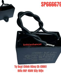 Tụ Quạt Chính Hãng CG-CBB61 Kiểu 8UF 450V Dây Điện