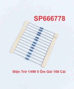 Điện Trở 1/4W 5 Ôm Gói 100 Cái