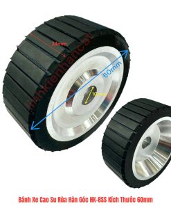 Bánh Xe Cao Su Rùa Hàn Góc HK-8SS Kích Thước 60mm