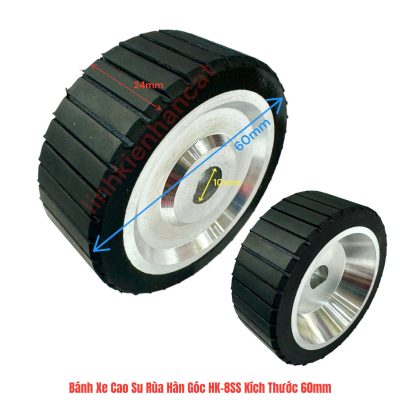 Bánh Xe Cao Su Rùa Hàn Góc HK-8SS Kích Thước 60mm