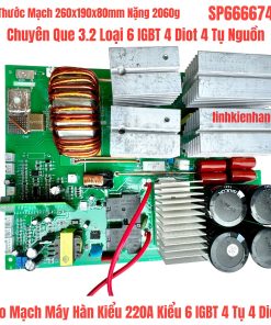 Bo Mạch Máy Hàn Kiểu 220A Kiểu 6 IGBT 4 Tụ 4 Diot