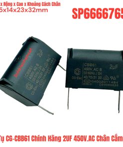 Tụ CG-CBB61 Chính Hãng 2UF 450V.AC Chân Cắm