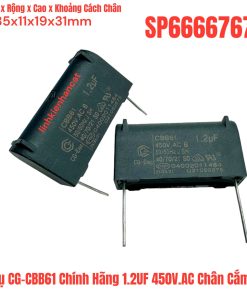 Tụ CG-CBB61 Chính Hãng 1.2UF 450V.AC Chân Cắm