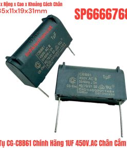 Tụ CG-CBB61 Chính Hãng 1UF 450V.AC Chân Cắm