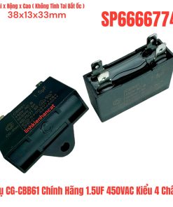 Tụ CG-CBB61 Chính Hãng 1.5UF 450VAC Kiểu 4 Chân