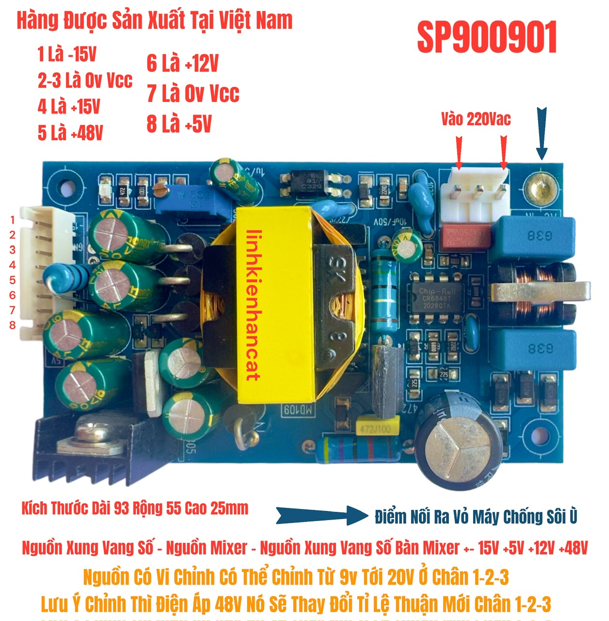 Nguồn Xung Vang Số - Nguồn Mixer - Nguồn Xung Vang Số Bàn Mixer +- 15V +5V +12V +48V Nguồn Xung Vang Số - Nguồn Mixer - Nguồn Xung Vang Số Bàn Mixer +- 15V +5V +12V +48V