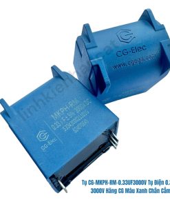 Tụ CG-MKPH-RM-0.33UF3000V Tụ Điện 0.33uf 3000V Hãng CG Màu Xanh Chân Cắm
