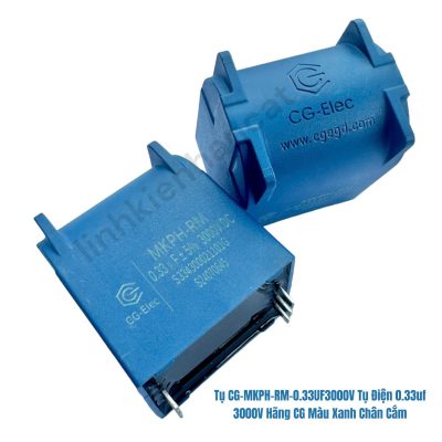 Tụ CG-MKPH-RM-0.33UF3000V Tụ Điện 0.33uf 3000V Hãng CG Màu Xanh Chân Cắm