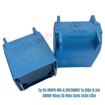 Tụ CG-MKPH-RM-0.3UF3000V Tụ Điện 0.3uf 3000V Hãng CG Màu Xanh Chân Cắm