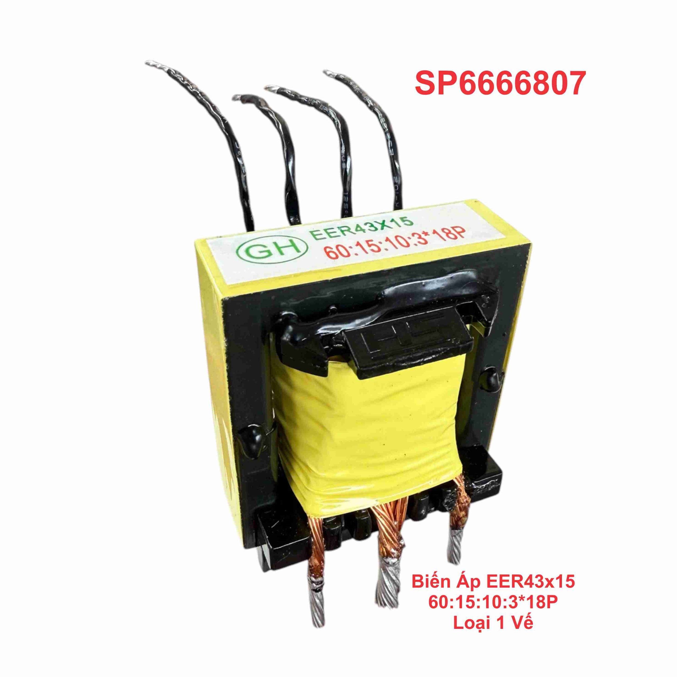 Biến Áp EER43x15 60:15:10:3*18P Loại 1 Vế
