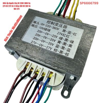 Biến Áp Nguồn Vào 0V 220V 380V Ra 27V 0V 27V Và 3 Cổng 20V 0V 20V Và 10V 27V