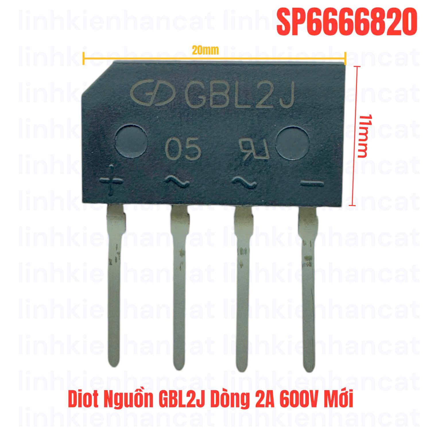 SP6666820 Diot Nguồn GBL2J Dòng 2A 600V Mới