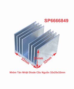 Nhôm Tản Nhiệt Diode Cầu Nguồn 32x25x32mm