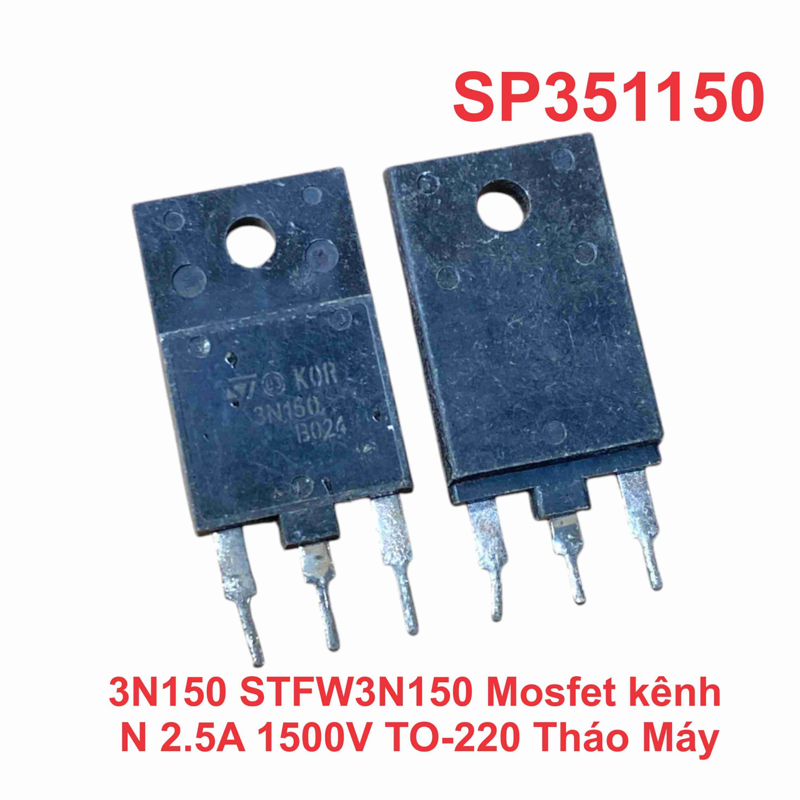 3N150 STFW3N150 Mosfet kênh N 2.5A 1500V TO-220 Tháo Máy