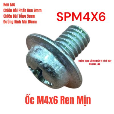 Ốc M4x6 Ren Mịn 1kg