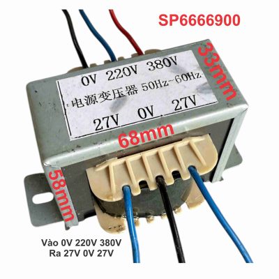 Biến Áp Nguồn Vào 0 220V 380V Ra 27V 0V 27V