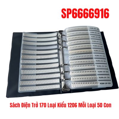 Sách Điện Trở 170 Loại Kiểu 1206 Mỗi Loại 50 Con