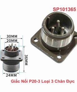Giắc Nối P20-3 Loại 3 Chân Đực