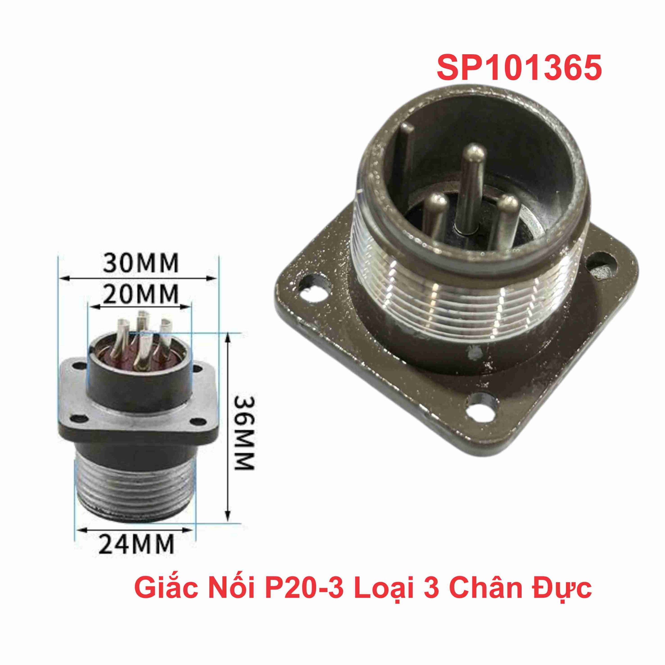 Giắc Nối P20-3 Loại 3 Chân Đực