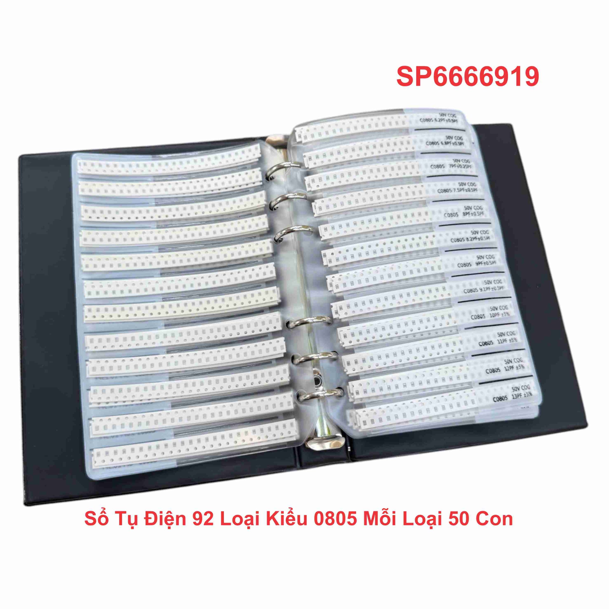 Sổ Tụ Điện 92 Loại Kiểu 0805 Mỗi Loại 50 Con
