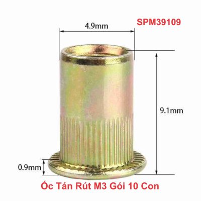 Ốc Tán Rút M3 Gói 10 Con