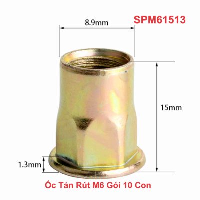 Ốc Tán Rút M6 Gói 10 Con