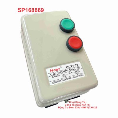 Khởi Động Từ, Công Tắc Máy Nén khí Động Cơ Điện 220V 4KW QCX5-22