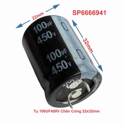 Tụ 100UF450V Chân Cứng 22x32mm