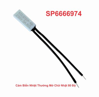Cảm Biến Nhiệt Thường Mở Chữ Nhật 80 Độ