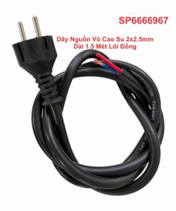 Dây Nguồn Vỏ Cao Su 2x2.5mm Dài 1.5 Mét Lõi Đồng
