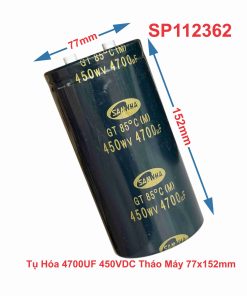 Tụ Hóa 4700UF 450VDC Tháo Máy 77x152mm