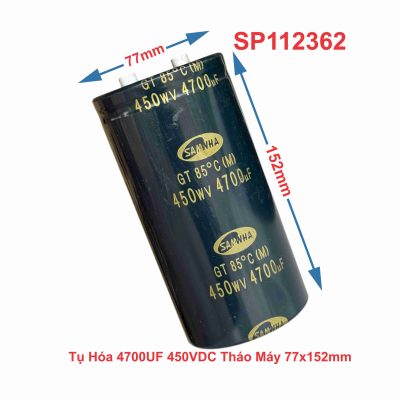Tụ Hóa 4700UF 450VDC Tháo Máy 77x152mm